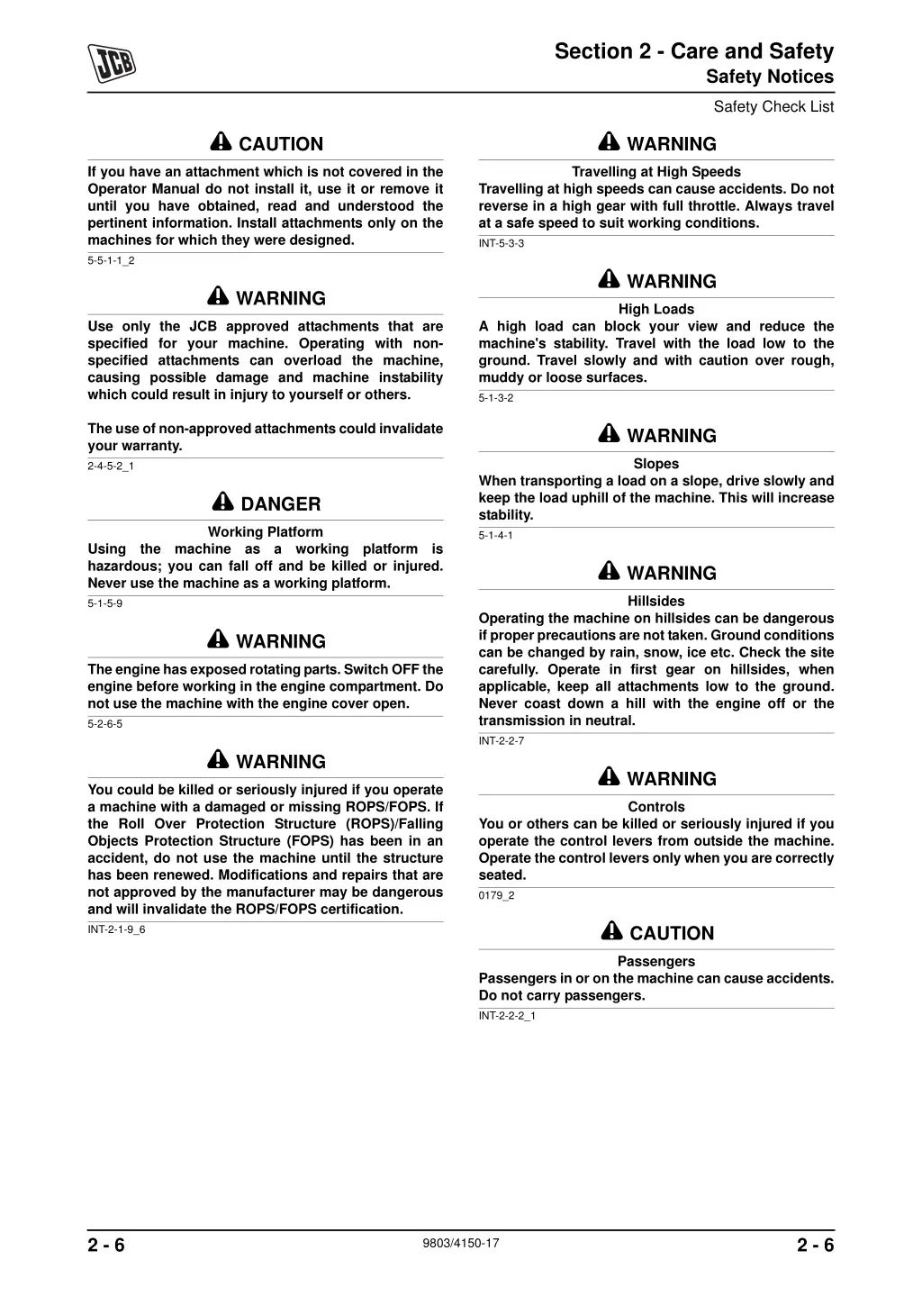 section 2 care and safety 6