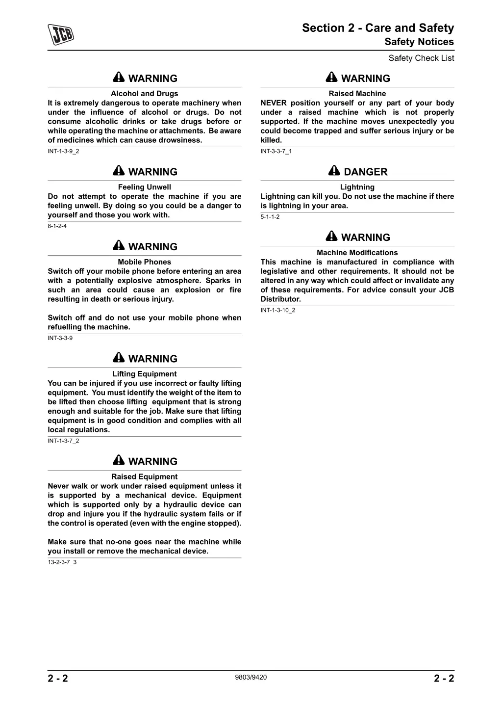 section 2 care and safety 2