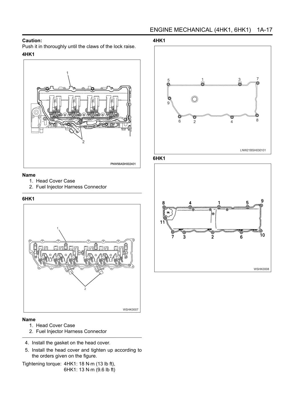 engine mechanical 4hk1 6hk1 7