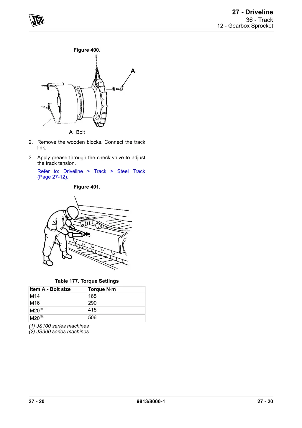 27 driveline 36 track 12 gearbox sprocket 1