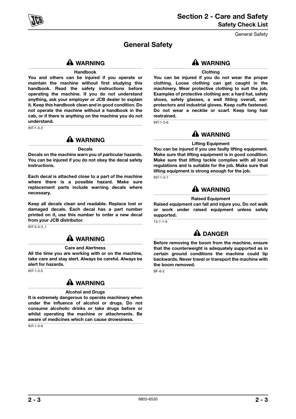 section 2 care and safety safety check list 1