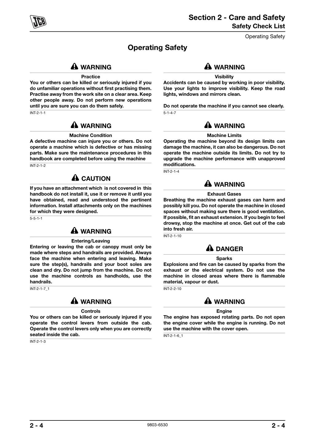 section 2 care and safety safety check list 2