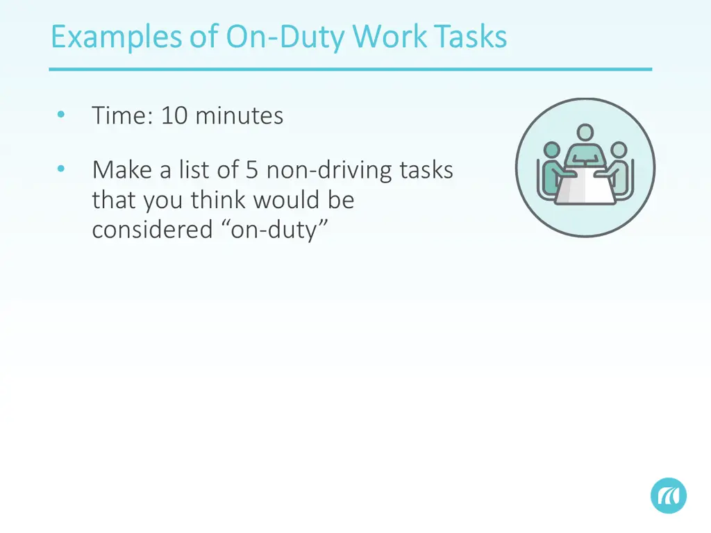 examples of on examples of on duty work tasks