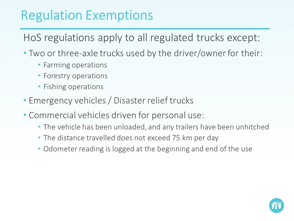 regulation exemptions regulation exemptions