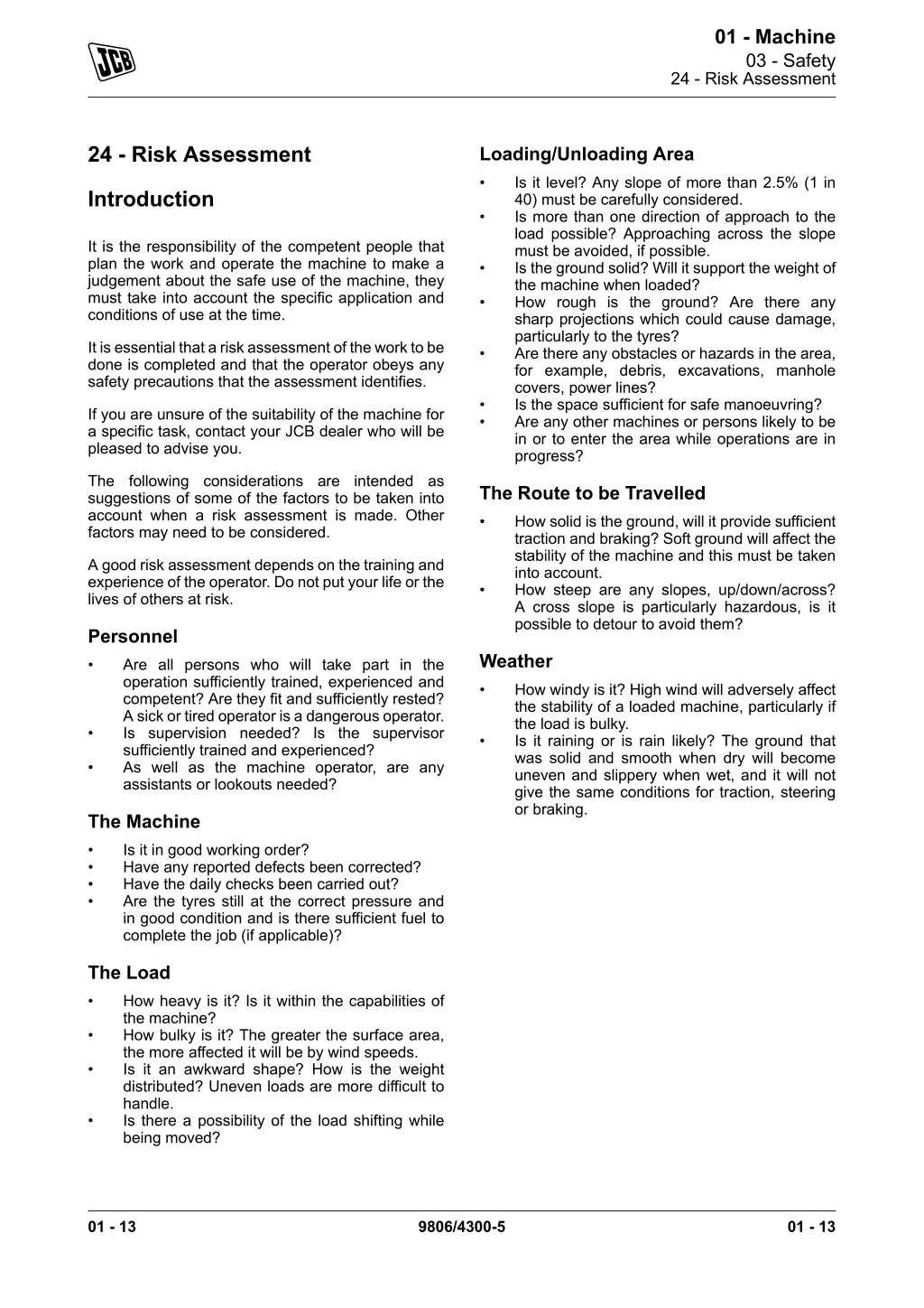 01 machine 03 safety 24 risk assessment