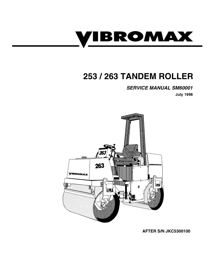 253 263 tandem roller