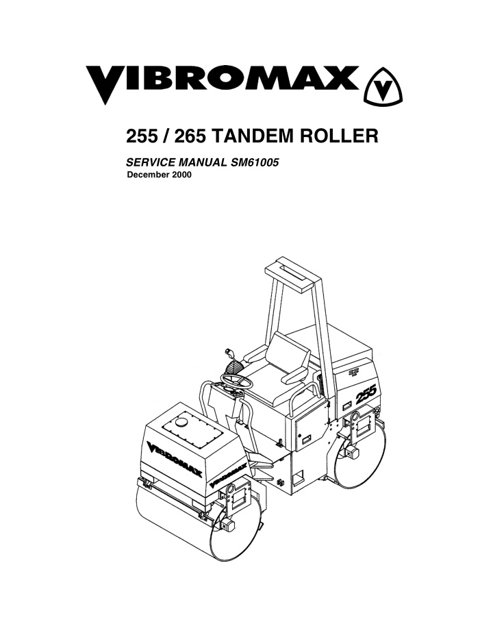 255 265 tandem roller