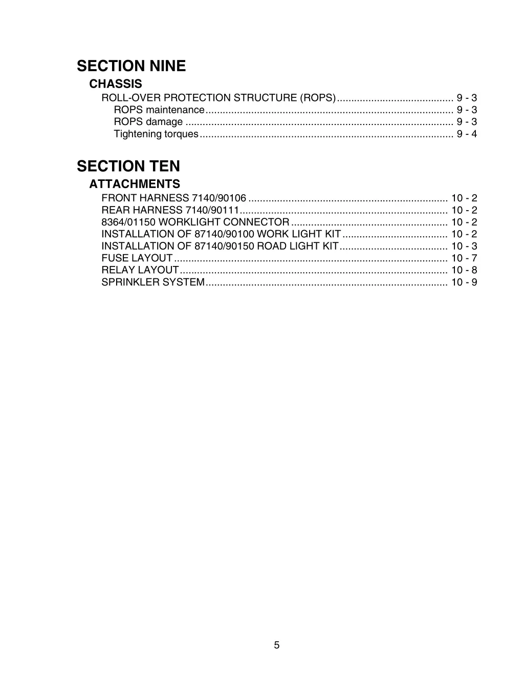 section nine chassis roll over protection