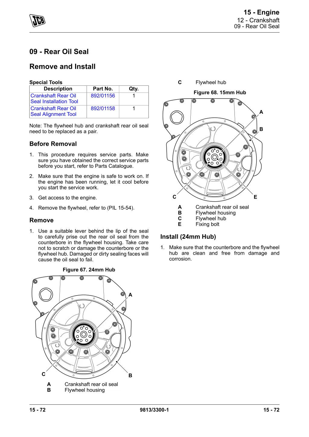 15 engine 12 crankshaft 09 rear oil seal