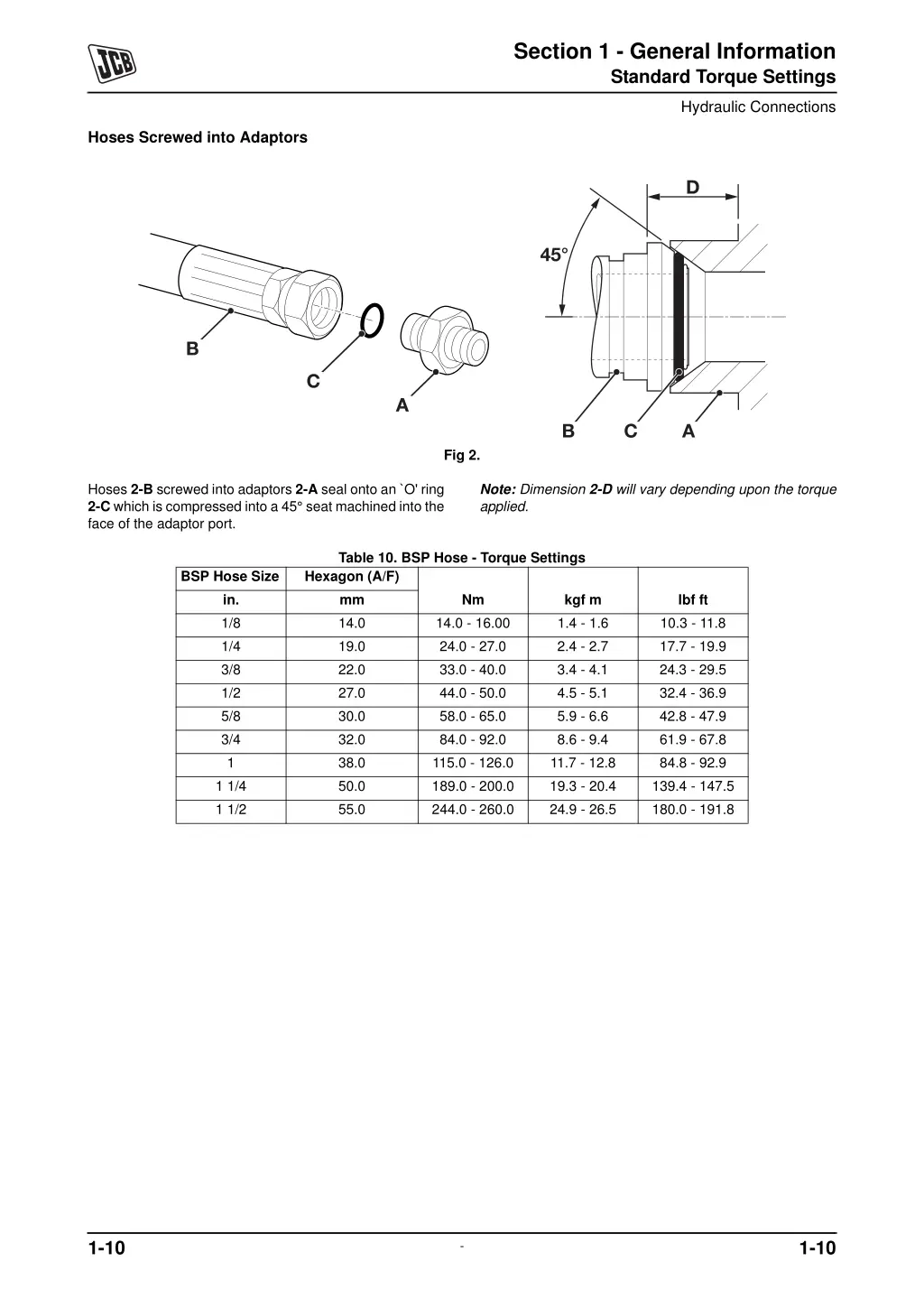 section 1 general information standard torque 5