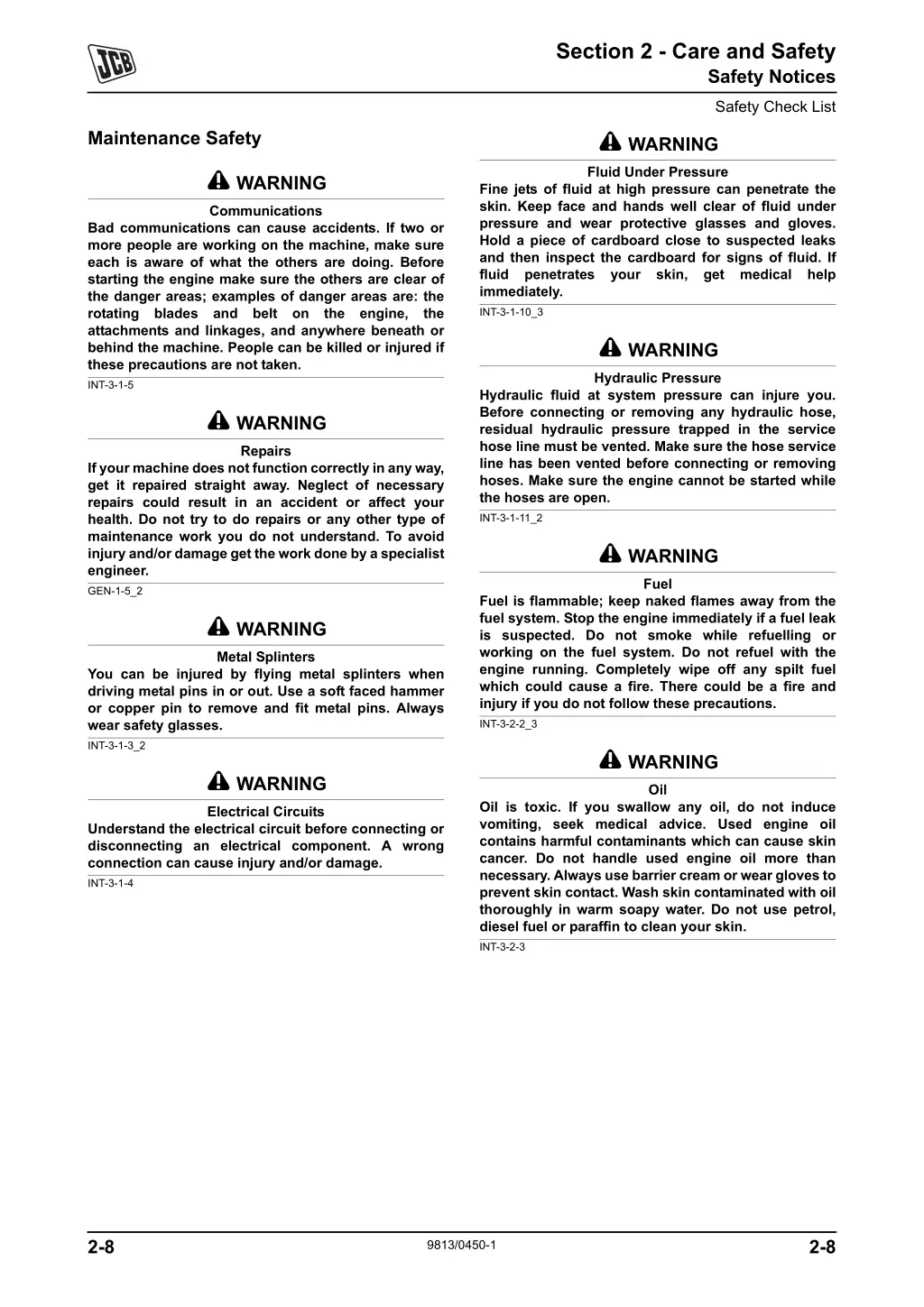 section 2 care and safety 10