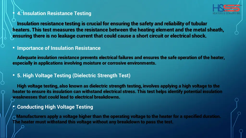 4 insulation resistance testing