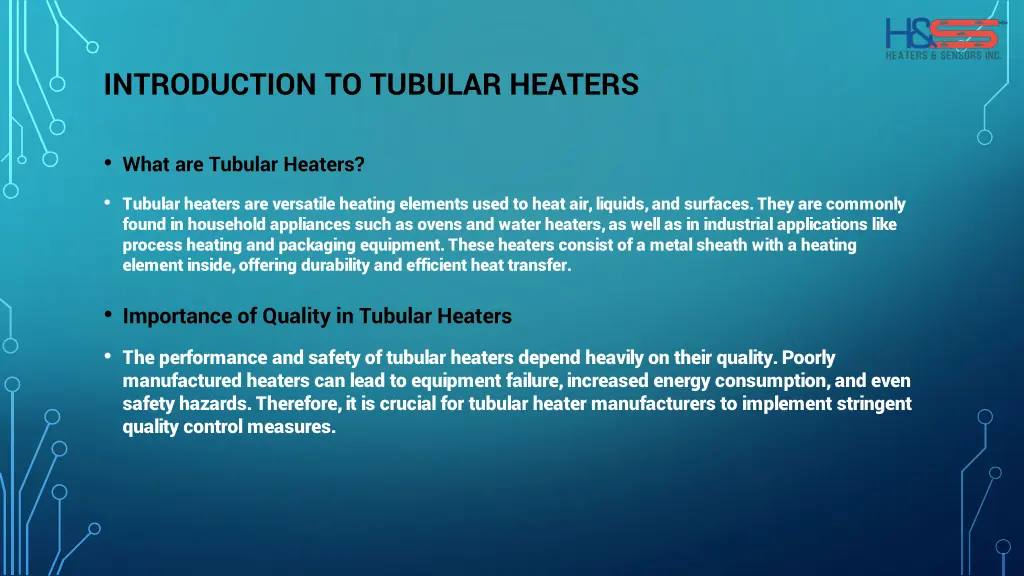 introduction to tubular heaters