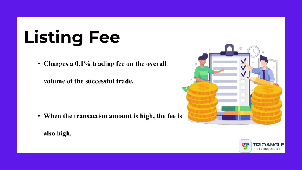 listing fee