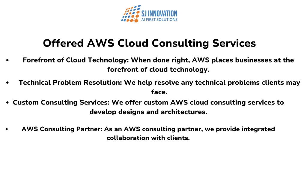 offered aws cloud consulting services