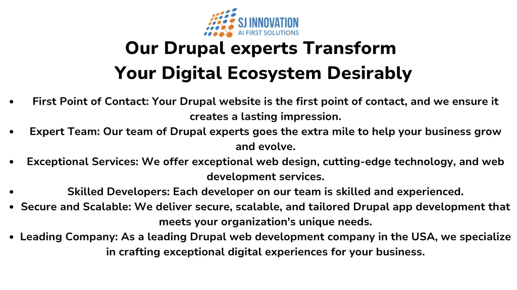 our drupal experts transform your digital