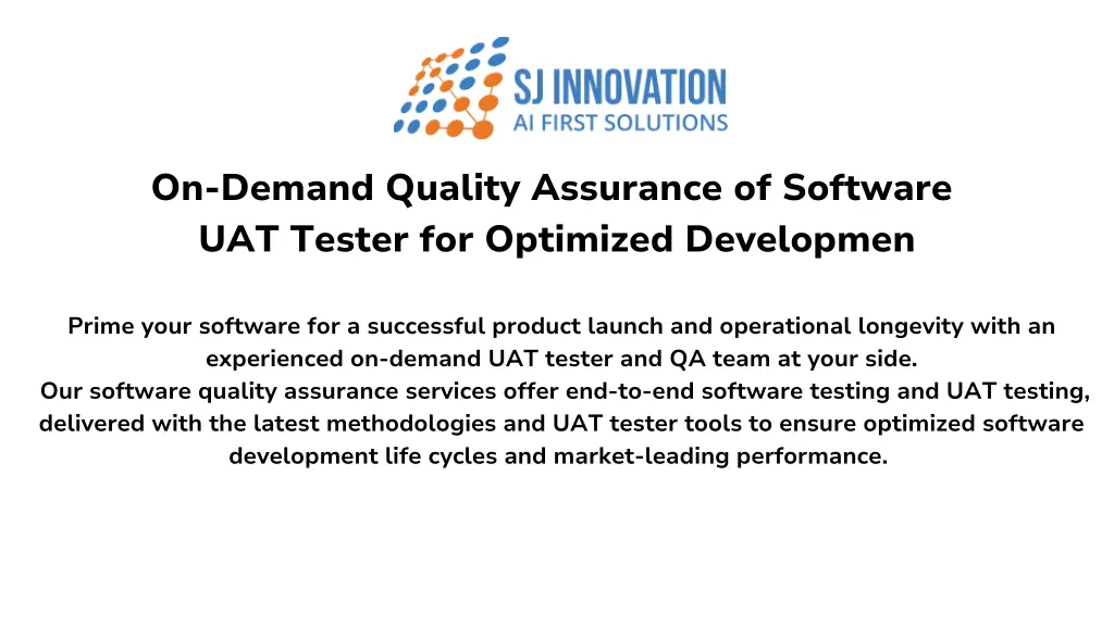 on demand quality assurance of software