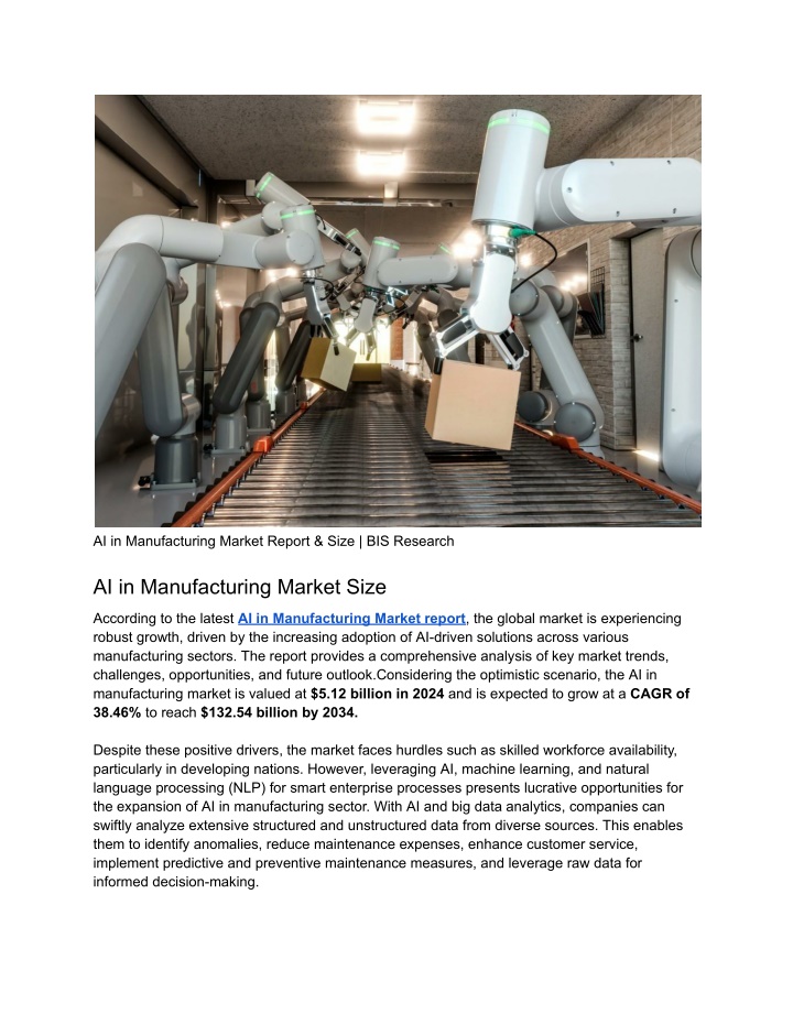 ai in manufacturing market report size