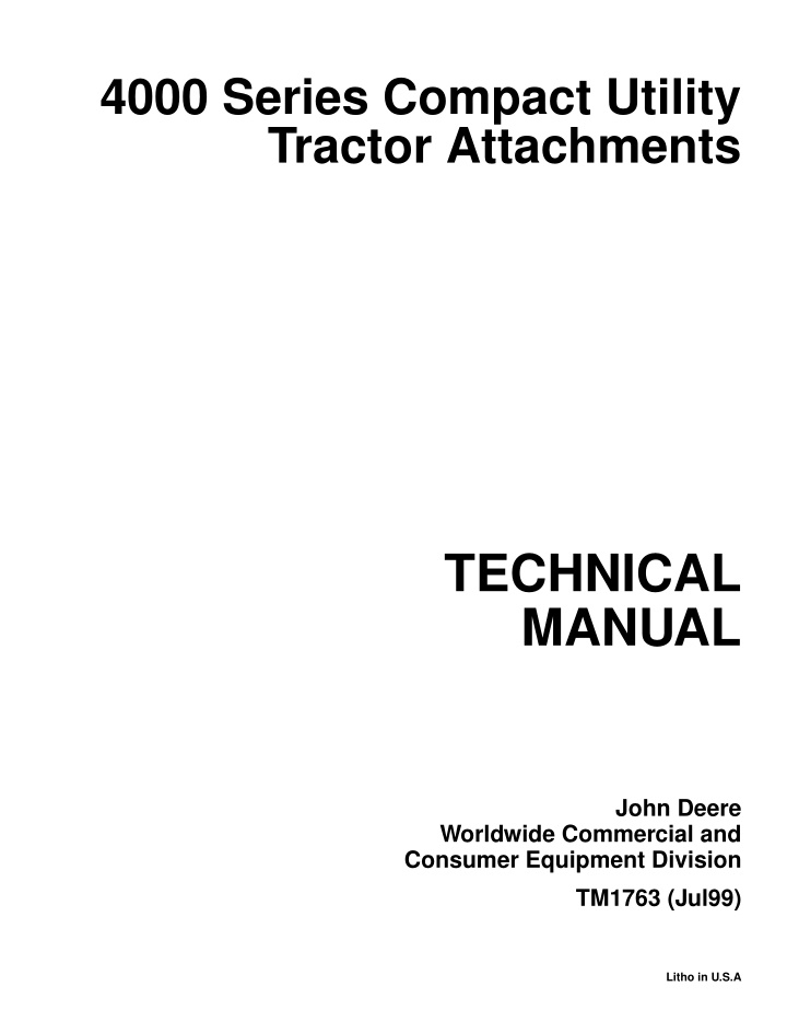 4000 series compact utility tractor attachments