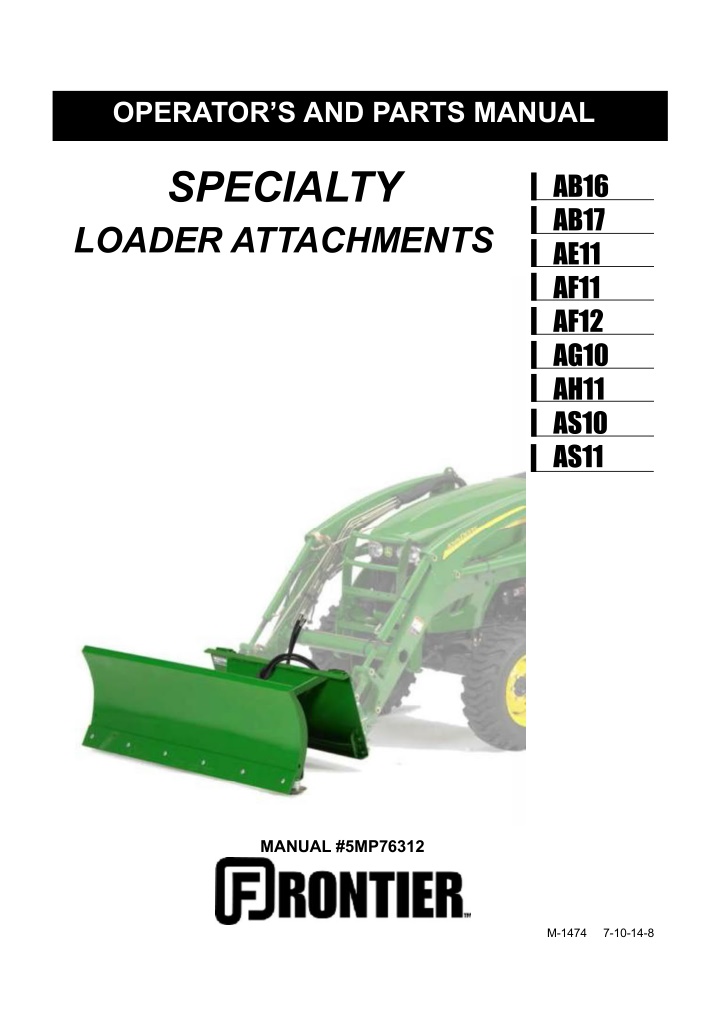 operator s and parts manual