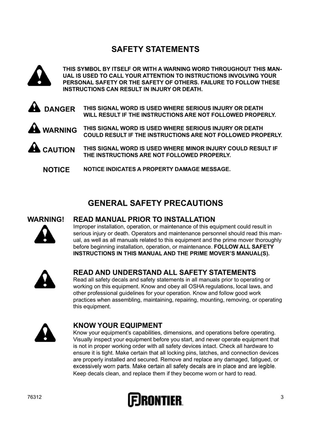 safety statements