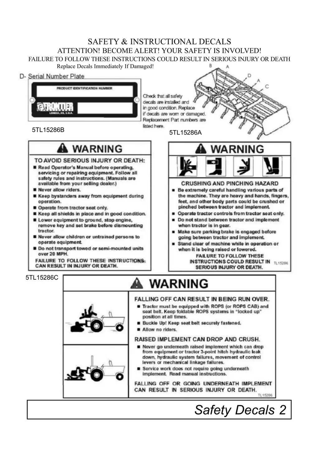 safety instructional decals attention become