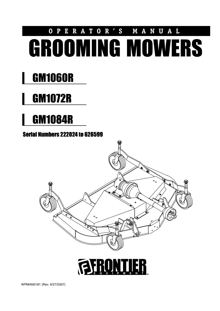 grooming mowers