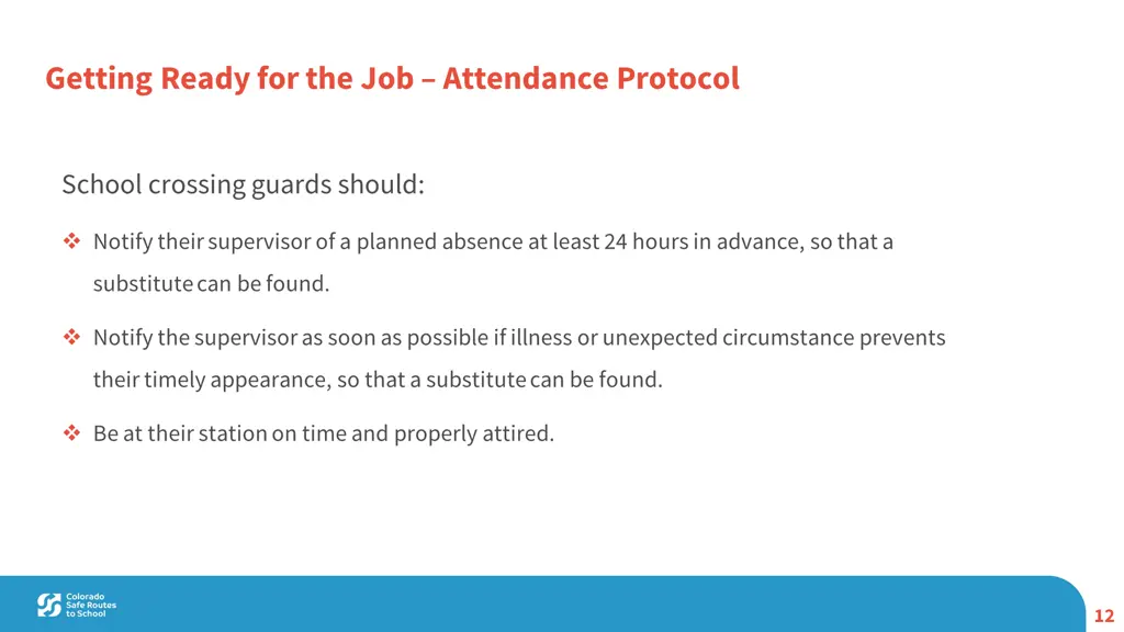 getting ready for the job attendance protocol