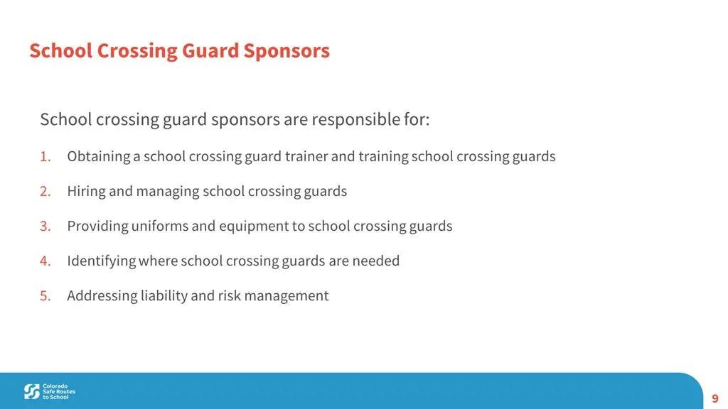 school crossing guard sponsors