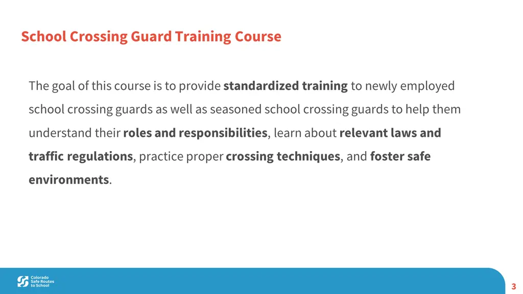 school crossing guard training course