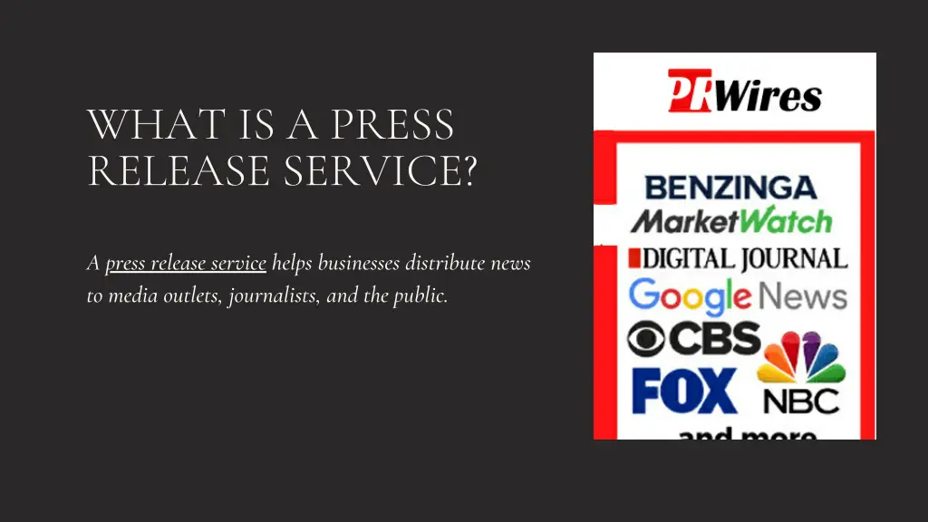 what is a press release service