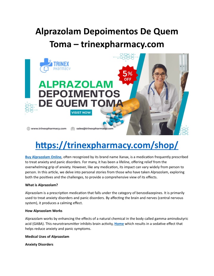 alprazolam depoimentos de quem toma