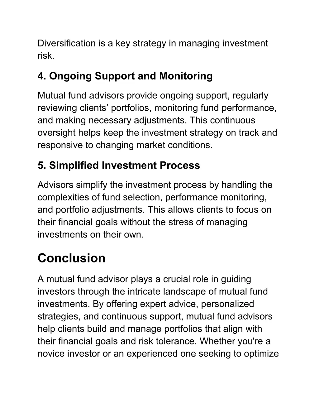 diversification is a key strategy in managing