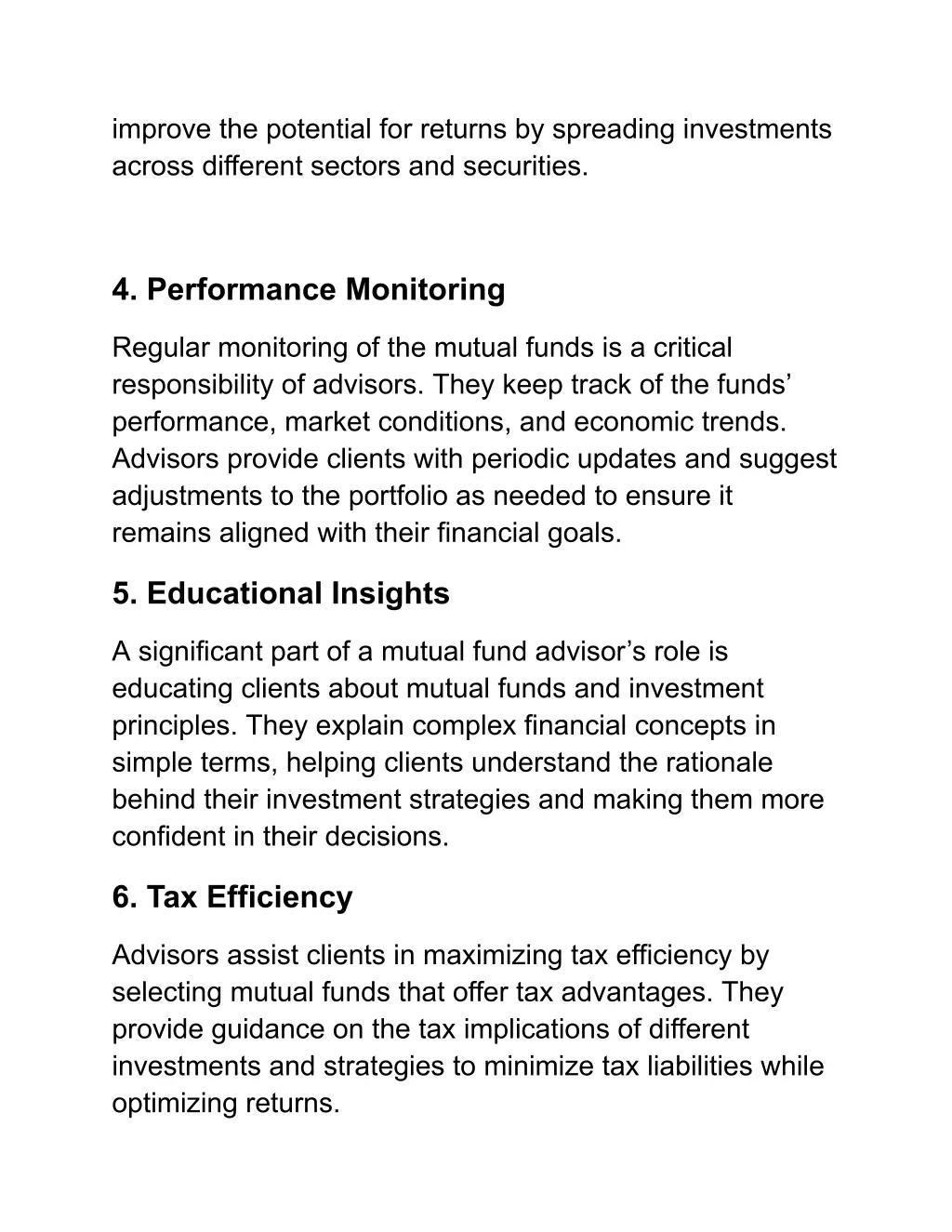 improve the potential for returns by spreading