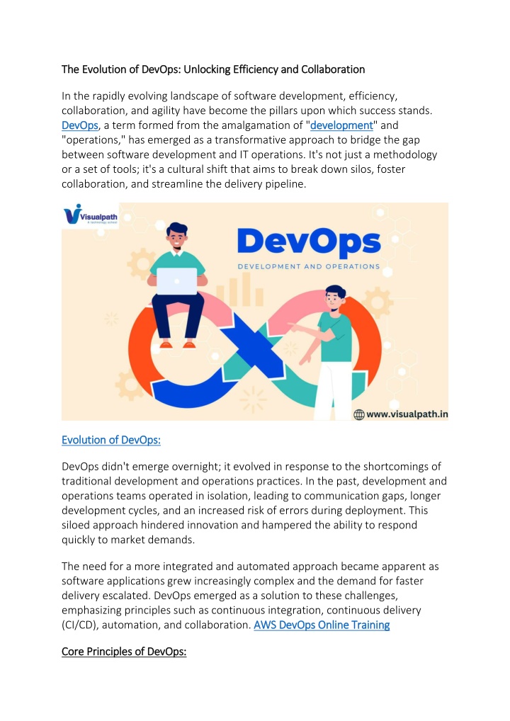 the evolution of devops the evolution of devops