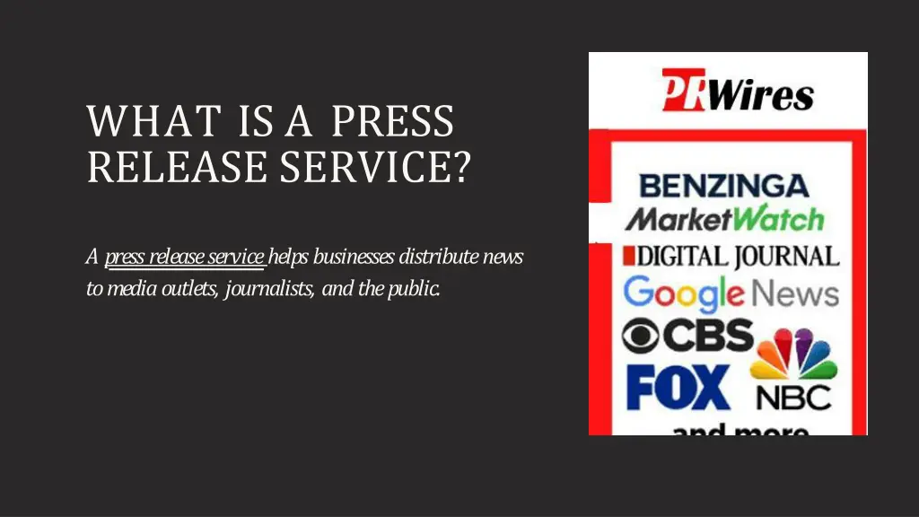 what is a press release service
