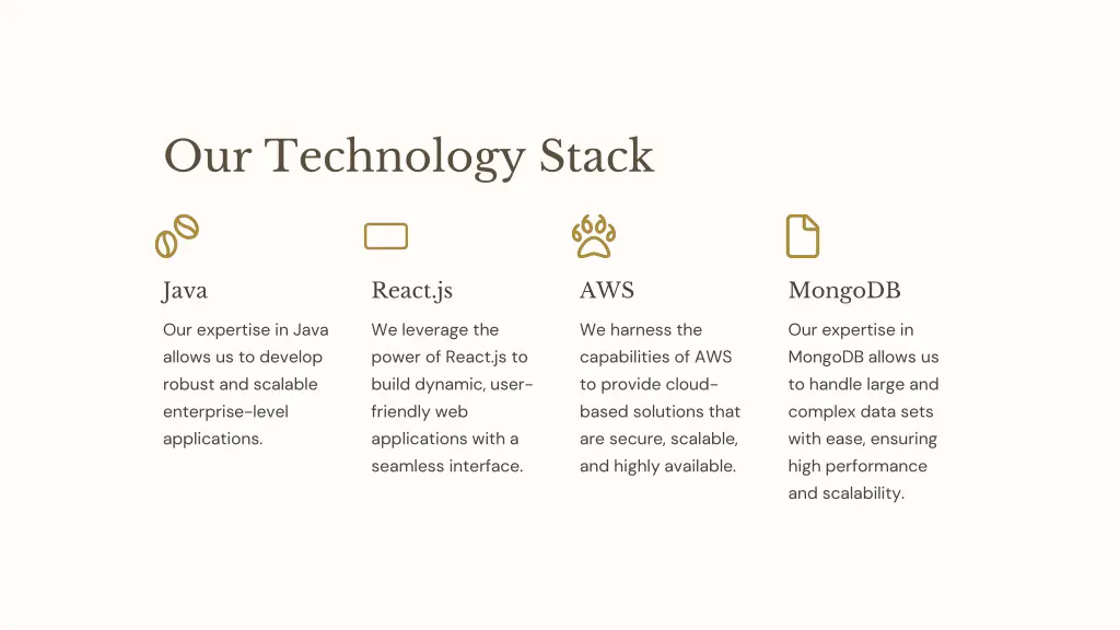 our technology stack