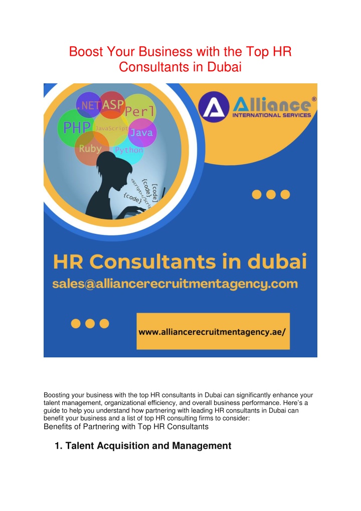 boost your business with the top hr consultants