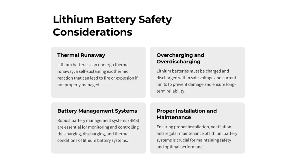 lithium battery safety considerations