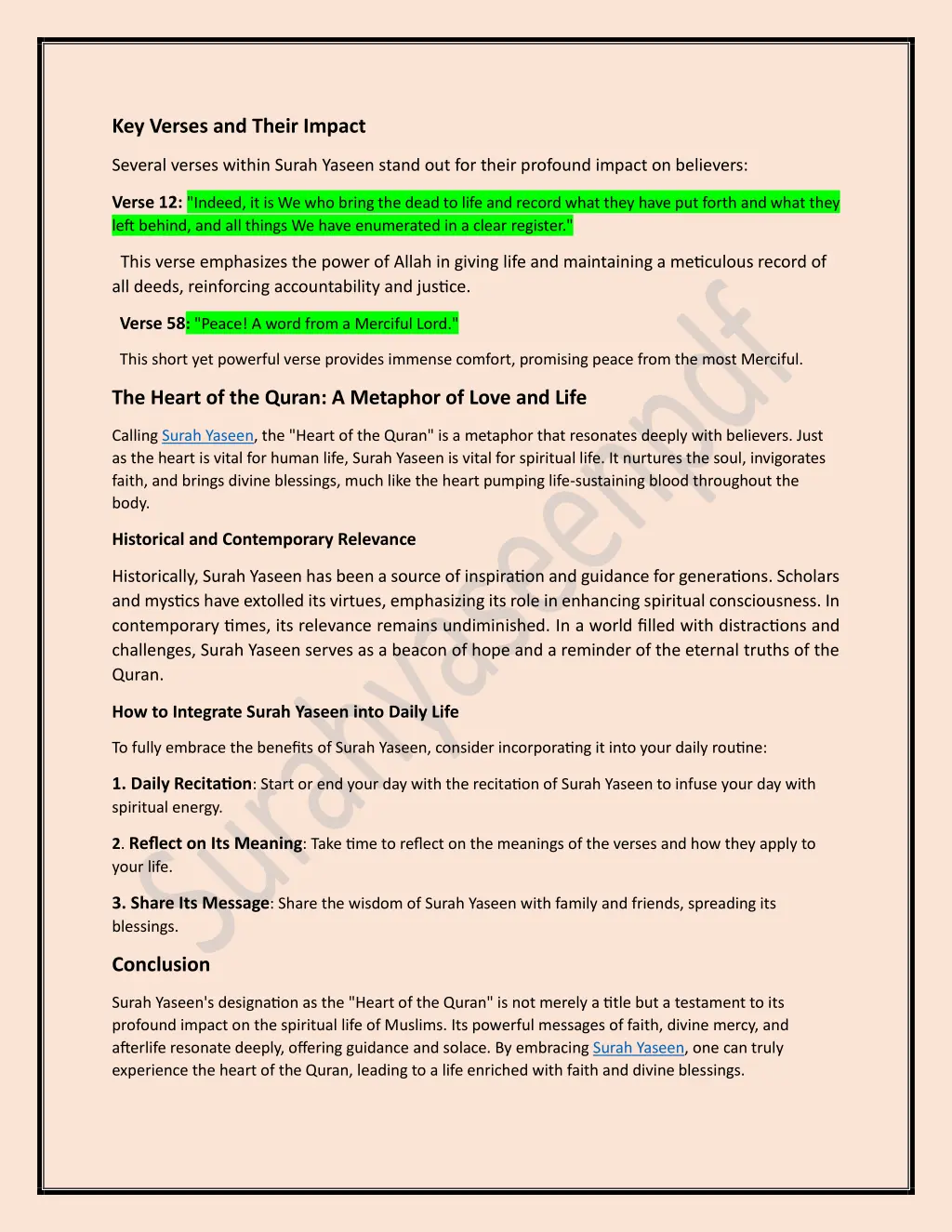 key verses and their impact