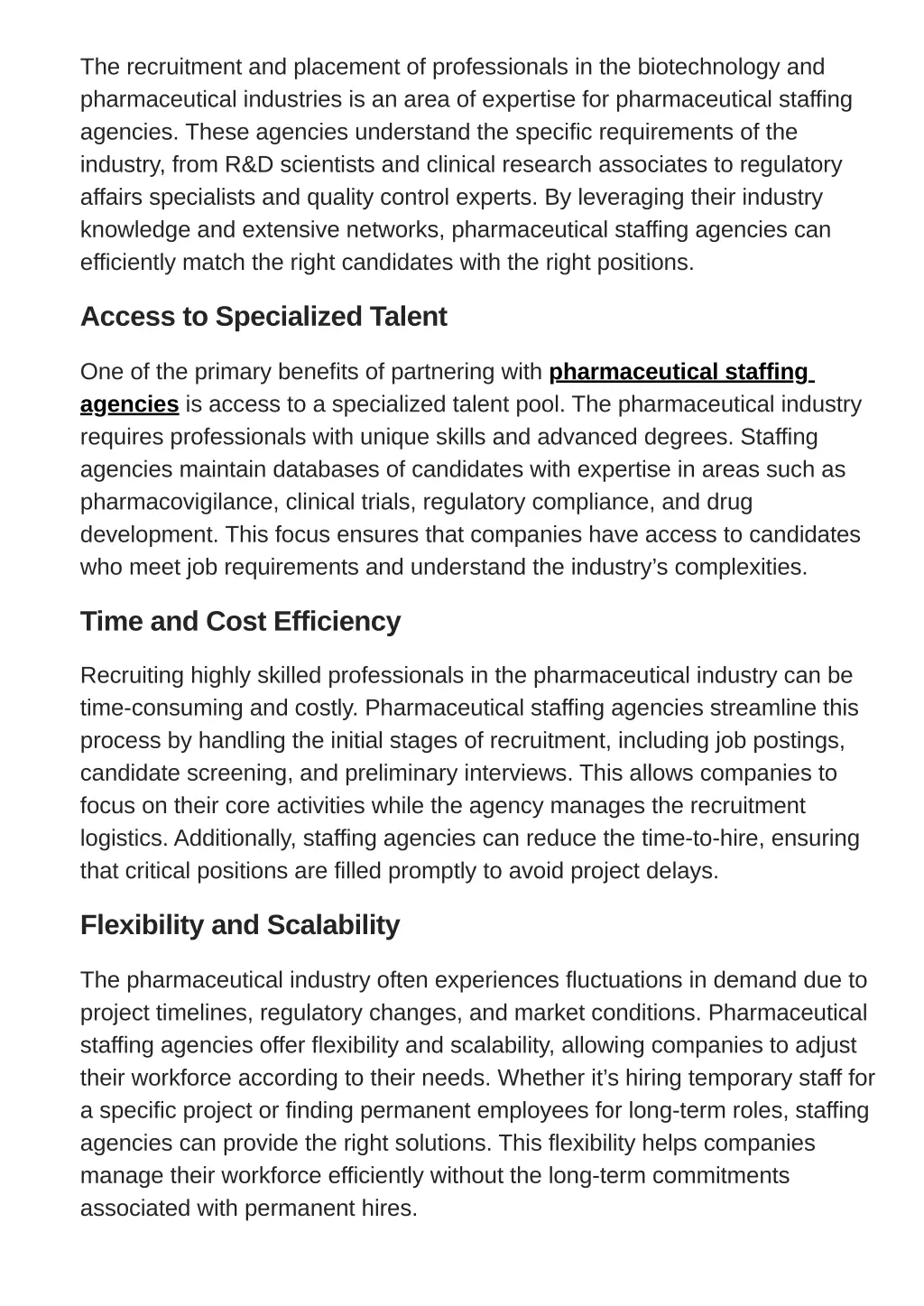 the recruitment and placement of professionals