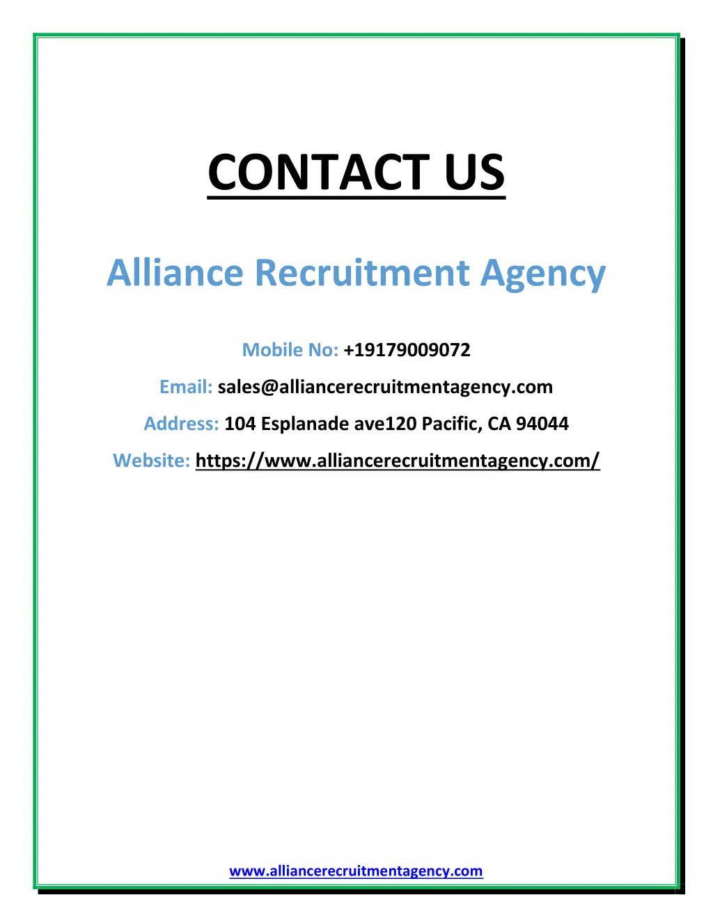 contact us