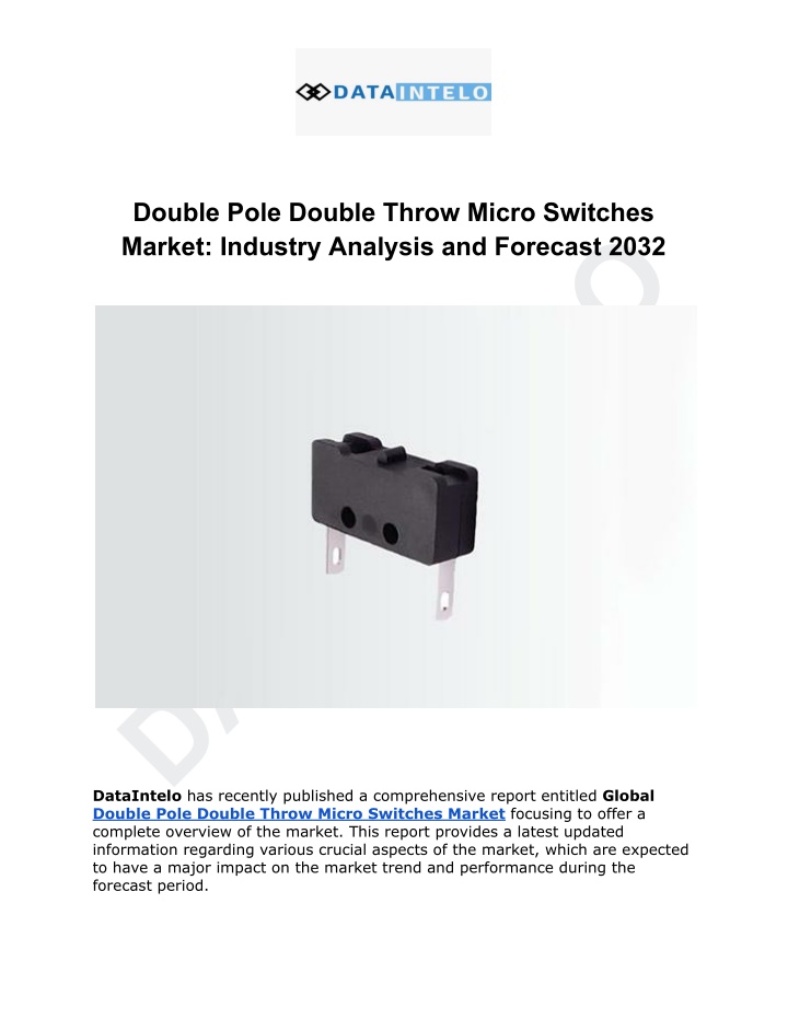 double pole double throw micro switches market