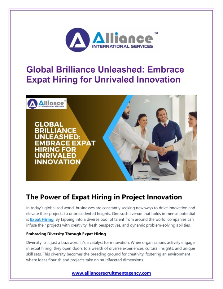the power of expat hiring in project innovation
