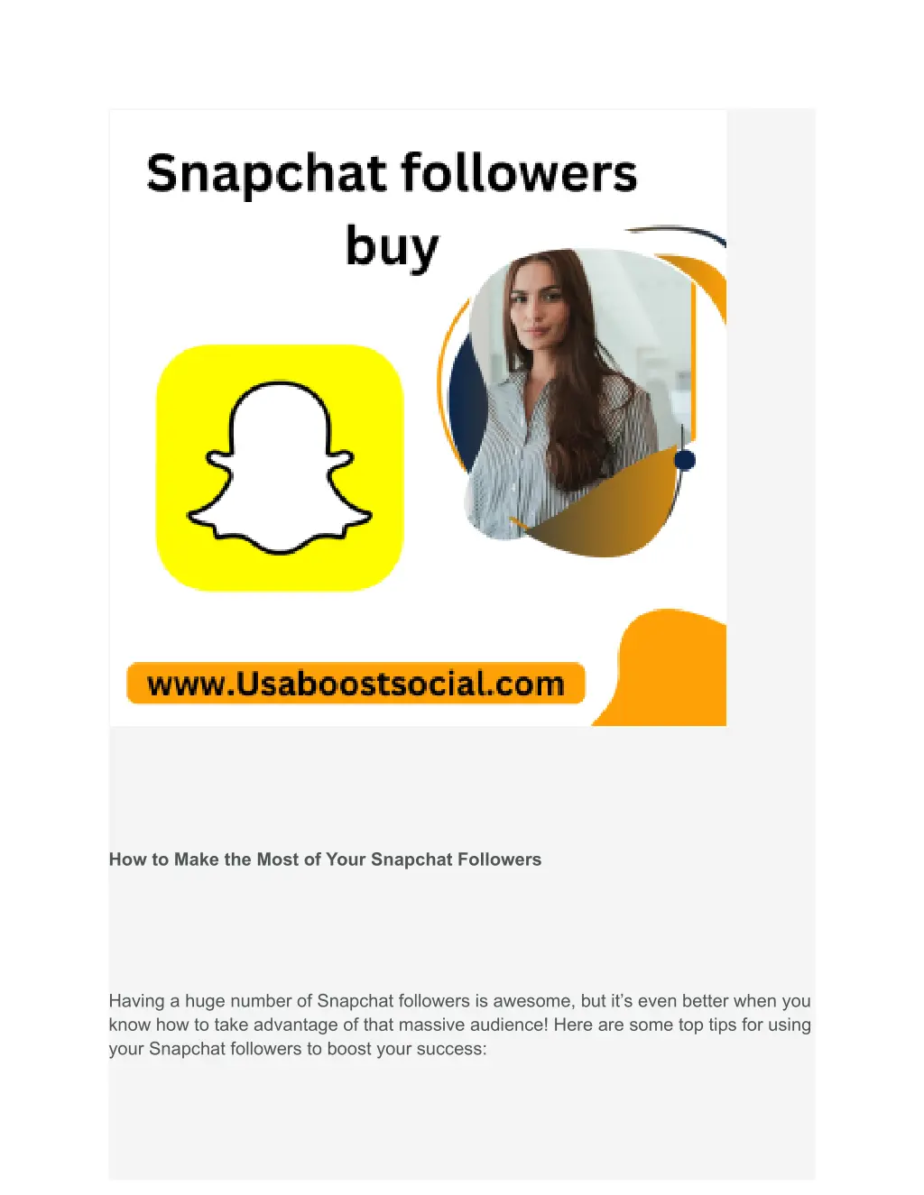 how to make the most of your snapchat followers