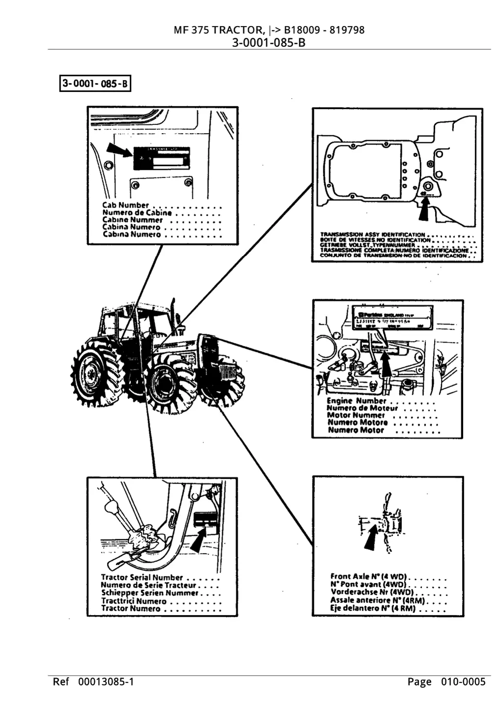 mf 375 tractor b18009 819798 mf 375 tractor