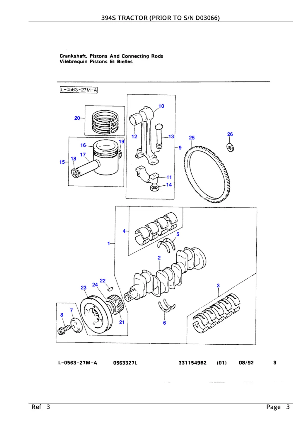 394s tractor prior to s n d03066 394s tractor 2