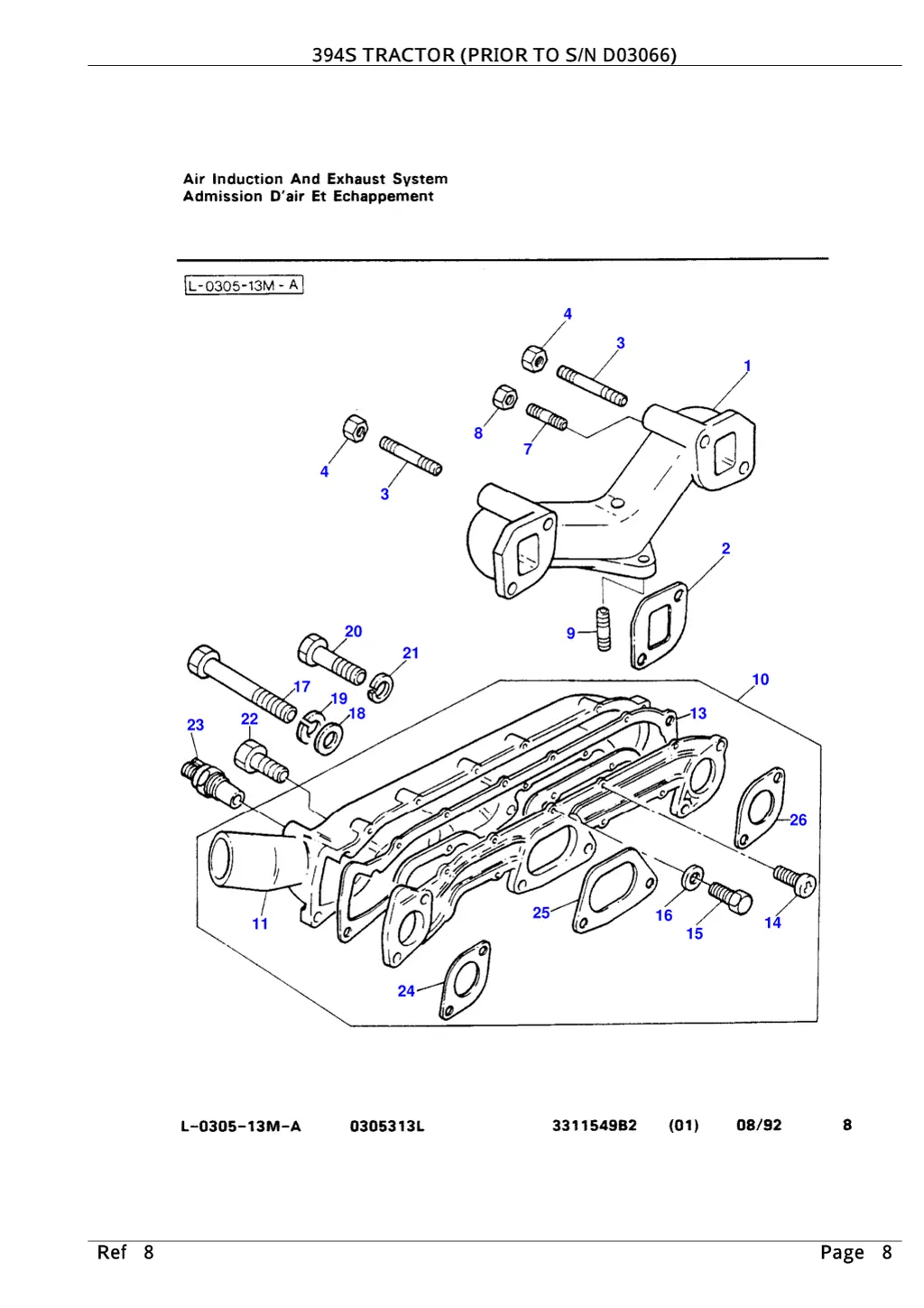 394s tractor prior to s n d03066 394s tractor 5