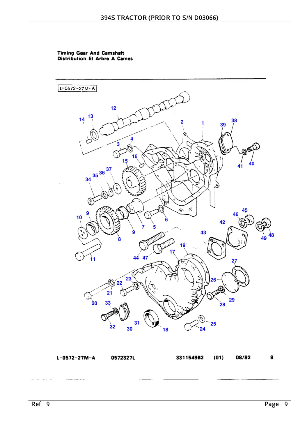 394s tractor prior to s n d03066 394s tractor 6