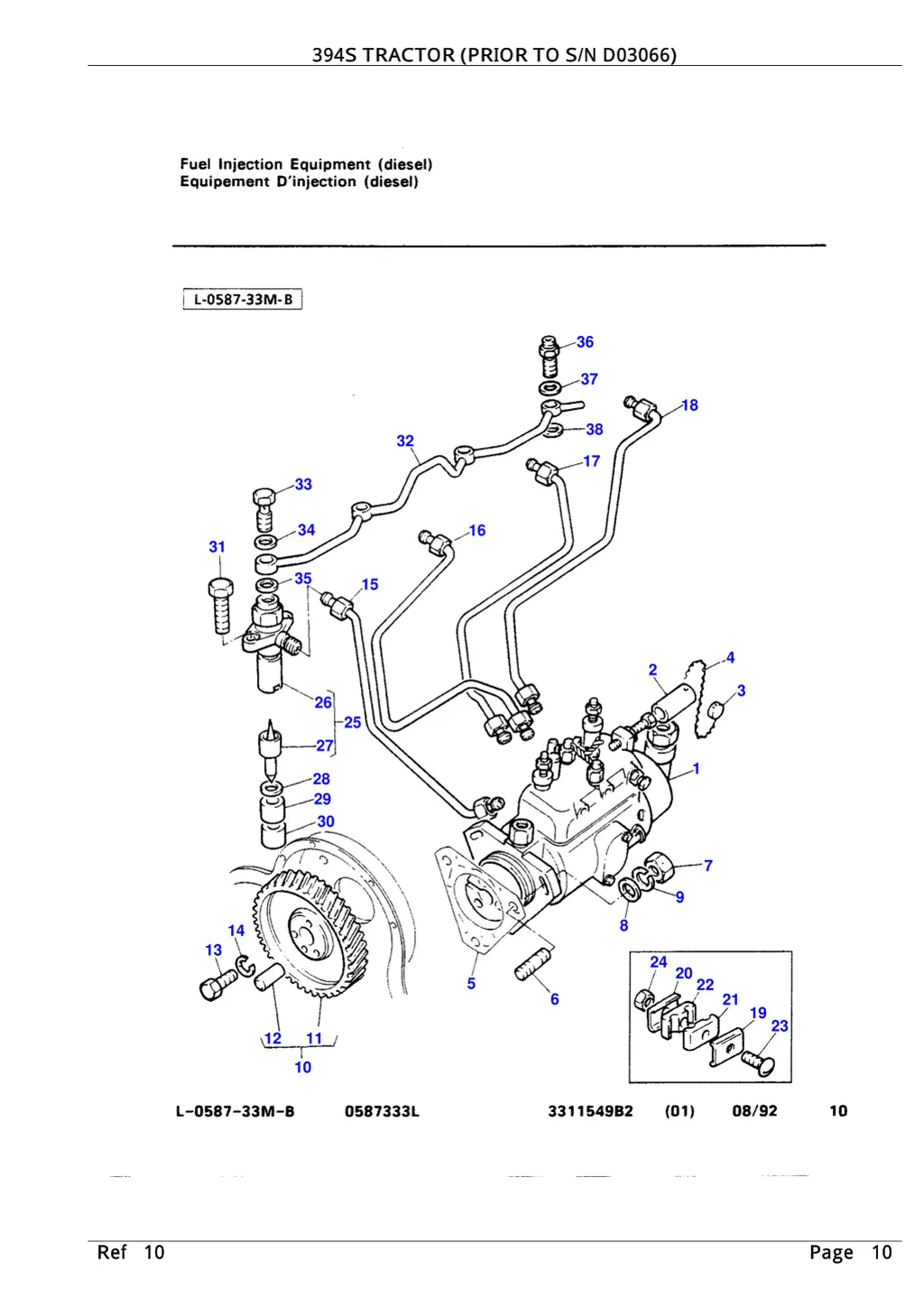 394s tractor prior to s n d03066 394s tractor 7